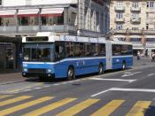 Artic'd Trolleybus, Lucerne, Switzerland, Sept 2007