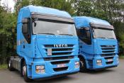 2 X Iveco Stralis 450 @ Stekene Belgium.