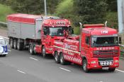 95 XF DAF Wrecker Northbound M6 05/10/2012.