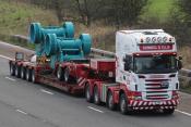 Scania R580 Cat 3 V8 Northbound M6 23/01/2014.