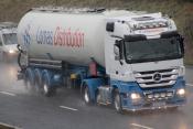 Mercedes Actros 2455 V8 Northbound M6 24/01/2012.