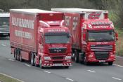 MAN + DAF XF Northbound M6 25/01/2012.