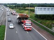 Big Trucks In Convoy M6 Motorway.