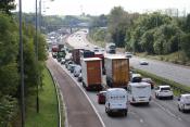 M6 This Morning After A Vehicle Fire.