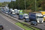 M6 This Morning After A Vehicle Fire.