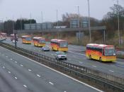 Convoy To The Match @ Lymm M6. 28/02/2009.