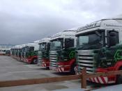 Stobarts Scania`s @ Appleton Thorne.