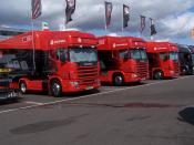 Three Scania 144L 530s At Silverstone 28th August 2009
