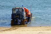 Launching Aberdovey Life Boat (inshore)