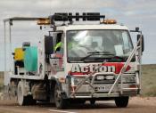 Line Marking on the Nullarbor.march 2011.