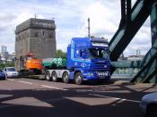 Trucks Across The Tyne Bridge.14-709