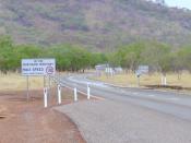 Crossing The W.a.-n.t., Border.victoria Hi-way.