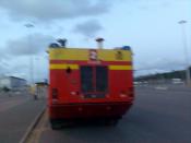 Stern End View Of The Donegal Airport Fire Tender At Holyhead Port.