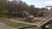 Take Job Outside Burned Down School