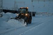 Volvo Loader Plowing Snow At Kiruna C