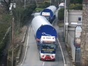 Turbine Convoy Passing Through Bridge Mills