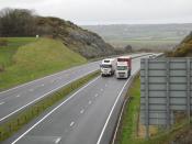 Eastbound A55 Pentre Berw Hill Anglesey