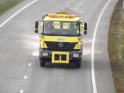 Gwynedd Council Mercedes Gritter Gaerwen A55 Westbound