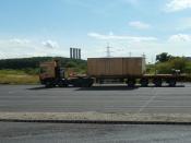 8x4 Scania And 4 Axle Trailer.