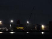 Crane On North Quay, Montrose At Night.