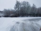 It Snowed! Getting in to an East Kilbride firm, to load.