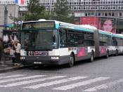 RATP Bendi-Bus outside Montparnasse Station, Paris, 27/5/08